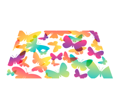 Tischset kinder mit lebhaftem schmetterlingsmotiv - TenStickers