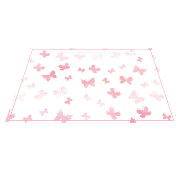 Tischset rechteckig Rosa schmetterling - TenStickers