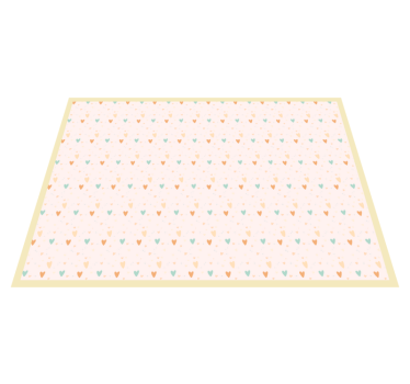 Tischset kinder mit herzmuster hintergrund - TenStickers