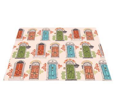 Tischsets originell mit bunten türmustern - TenStickers