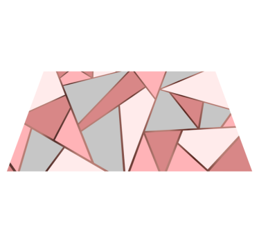 Tischset modern Rosa Muster und goldene linien - TenStickers