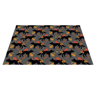 Tischset halloween füchse mit flammen - TenStickers