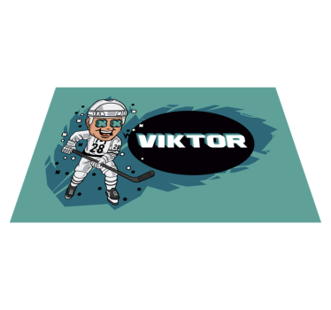 Tischset kinder mit cartoon eishockeyspieler - TenStickers