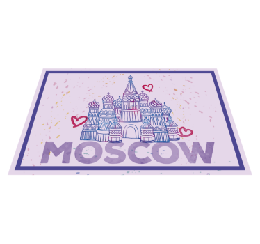 Tischsets originell mit moskauer wahrzeichen illustration - TenStickers