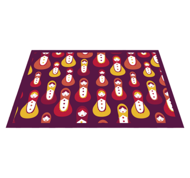 Tischsets originell mit buntem matroschka-muster - TenStickers