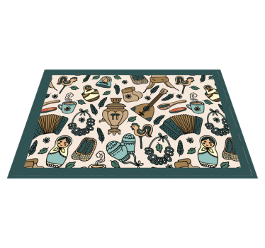 Tischsets originell mit mustern kultureller ikonen - TenStickers
