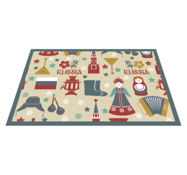 Tischsets originell mit kulturellen russischen elementen - TenStickers