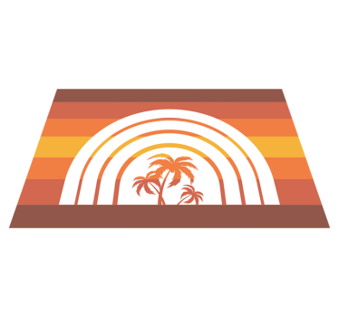 Tischset modern retro sonnenuntergang bögen - TenStickers