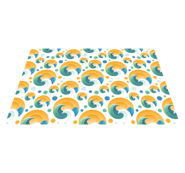 Platzset 70's Sun Sonne und wellen - TenStickers