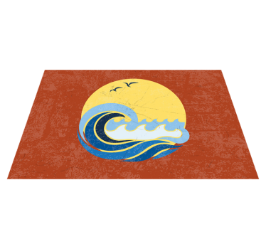 Tischsets originell wellenlandschaft bei sonnenuntergang - TenStickers