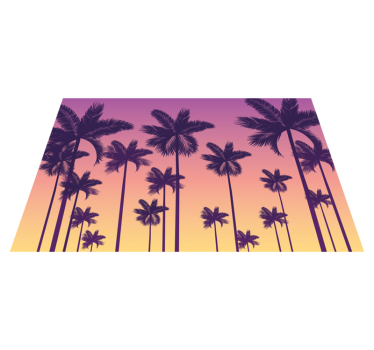 Tischsets originell palmenbaum sonnenuntergang - TenStickers