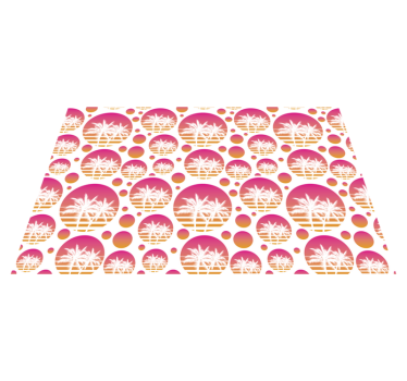 Tischsets originell mit tropischen palmenmotiven - TenStickers