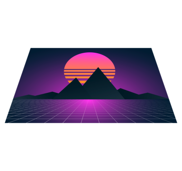 Tischset modern geometrische dämmerungslandschaft - TenStickers