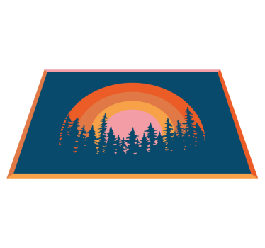 Tischsets originell lebhaftes regenbogenlandschaft - TenStickers