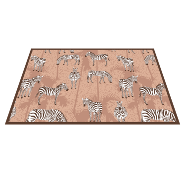 Platzset Zebra Palmen und - TenStickers