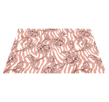 Tischsets originell im floralen zebra-muster - TenStickers