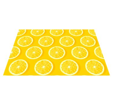 Tischsets originell mit leuchtenden zitronenscheiben - TenStickers