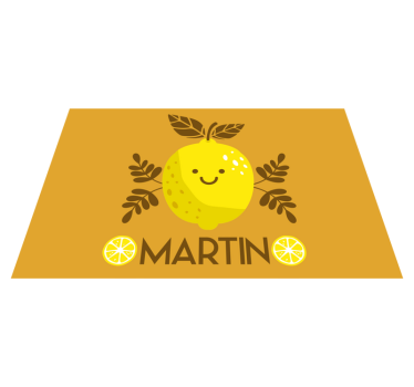 Tischset kinder mit fröhlicher zitronenillustration - TenStickers