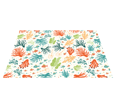 Tischsets originell mit lebhaftem korallenmotiv - TenStickers