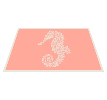 Tischsets originell in floraler seepferdchenform - TenStickers