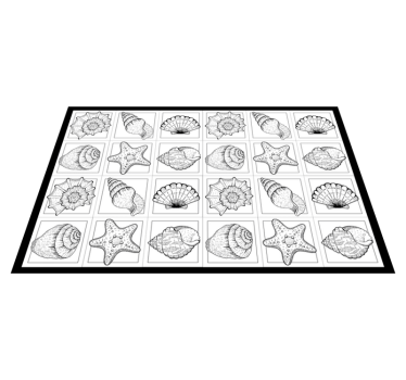 Tischsets originell mit muschel-muster - TenStickers