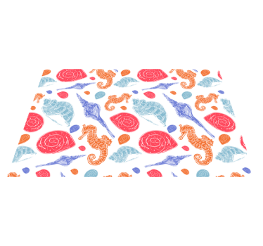 Tischsets originell muscheln und seepferdchen - TenStickers