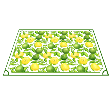 Tischset Zitrusfrüchte Kaminsims zitronen und limetten rahmen - TenStickers