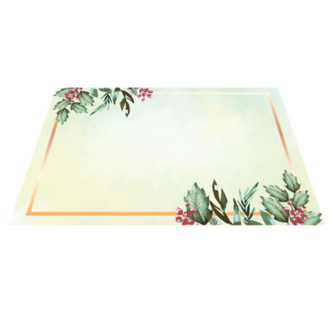 Platzset Weihnachten Blumendekoration - TenStickers