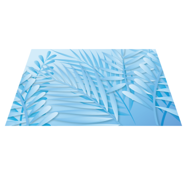 Tischset blau Breite verschiedene schattierungen blaue blüten - TenStickers