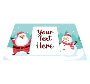 Platzset Weihnachten Anpassbar mit dem Namen santa claus Tischset - TenStickers
