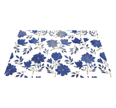 Tischsets originell mit floralem blauen muster - TenStickers