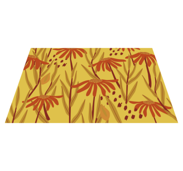 Tischsets originell mit floralem gelben muster - TenStickers