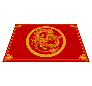Tischsets originell drache goldener kreis - TenStickers