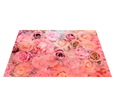 Tischset elegant Nahaufnahme hellrosa rosen - TenStickers