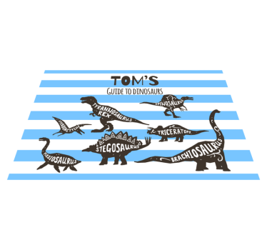 Platzset mit Namen Dinosaurier mit Namen - TenStickers