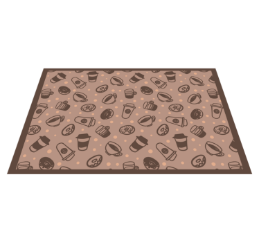 Tischsets originell Donuts und kaffee - TenStickers