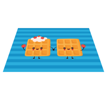 Tischset kinder glückliche waffelfreunde - TenStickers