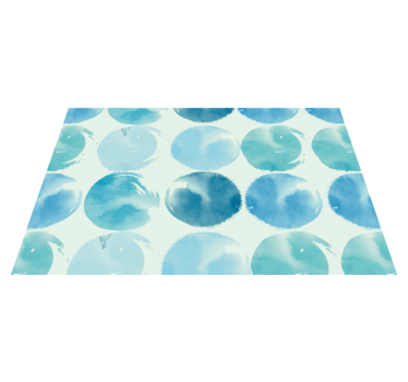 Tischset modern mit kreisförmigen aquarellmotiven - TenStickers