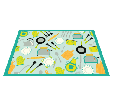 Tischsets originell im küchenutensilien-design - TenStickers