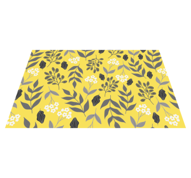 Tischset modern mit floralem gelben motiv - TenStickers