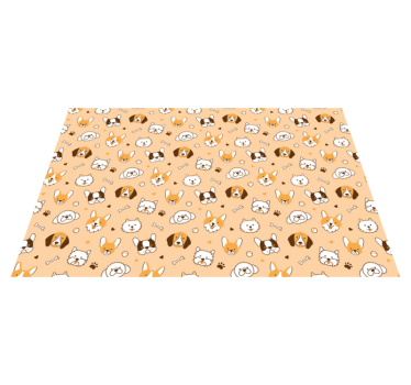 Tischset kinder mit süßen tiergesichtern - TenStickers