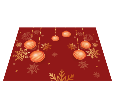 Tischset weihnachten mit dekorativen feiertagskugeln - TenStickers