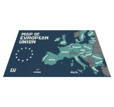 Tischset text europäische union karte - TenStickers