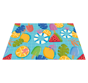 Tischset kinder obst und eiscreme - TenStickers