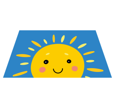 Tischset kinder mit lächelndem sonnengesicht - TenStickers