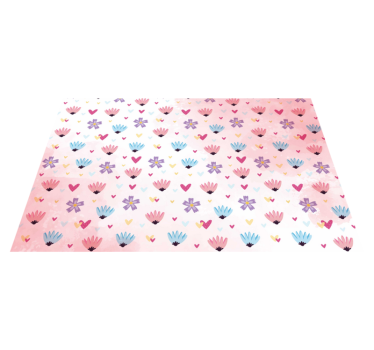 Tischset rechteckig Herzen und blumen - TenStickers