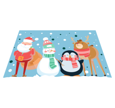 Platzset Weihnachten Feiertags-zeichentrickfiguren - TenStickers