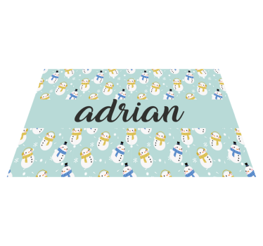 Tischset weihnachten schneemann personalisiert - TenStickers