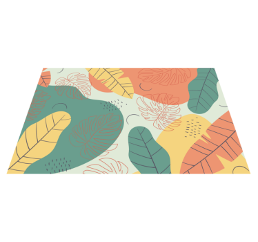 Tischsets originell mit blättermuster kunst - TenStickers