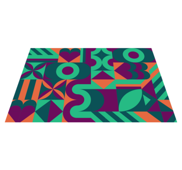 Platzset modern Farbiges geometrisches Muster - TenStickers